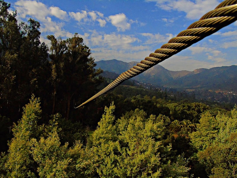 Zip lining in Wales